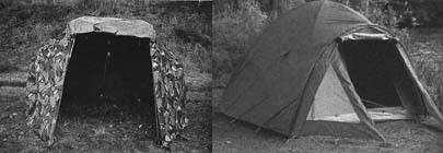 Schirmüberwurf und Bivvy Dome